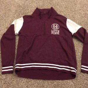 VS Pink maroon and white sweatshirt